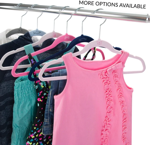 Alt view image 6 of 6 - Simplify 25-Pack Kids Velvet Shirt Hangers, Blush Pink