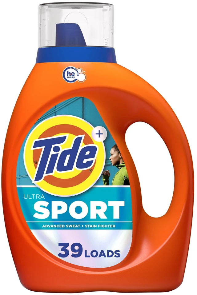 Main image of Tide Ultra Sport 55fl oz Liquid Laundry Detergent, Advanced Sweat and Stain Fighter, 39 Loads