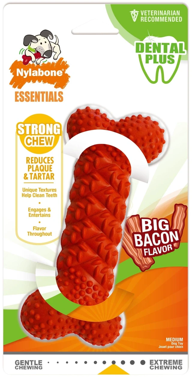 Main image of Nylabone Daily Dental Rubber Braid Bone for Dogs, Up to 35lbs