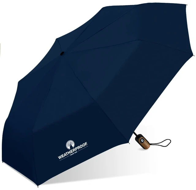 Main image of 54in Deluxe Auto Open Close Weatherproof Windproof Rain Umbrella With Carabiner, Two-Person