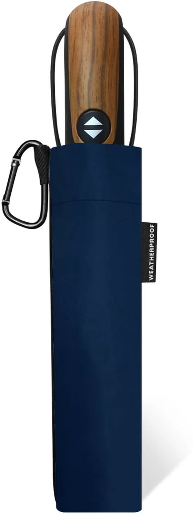 Alt view image 2 of 3 - 54in Deluxe Auto Open Close Weatherproof Windproof Rain Umbrella With Carabiner, Two-Person