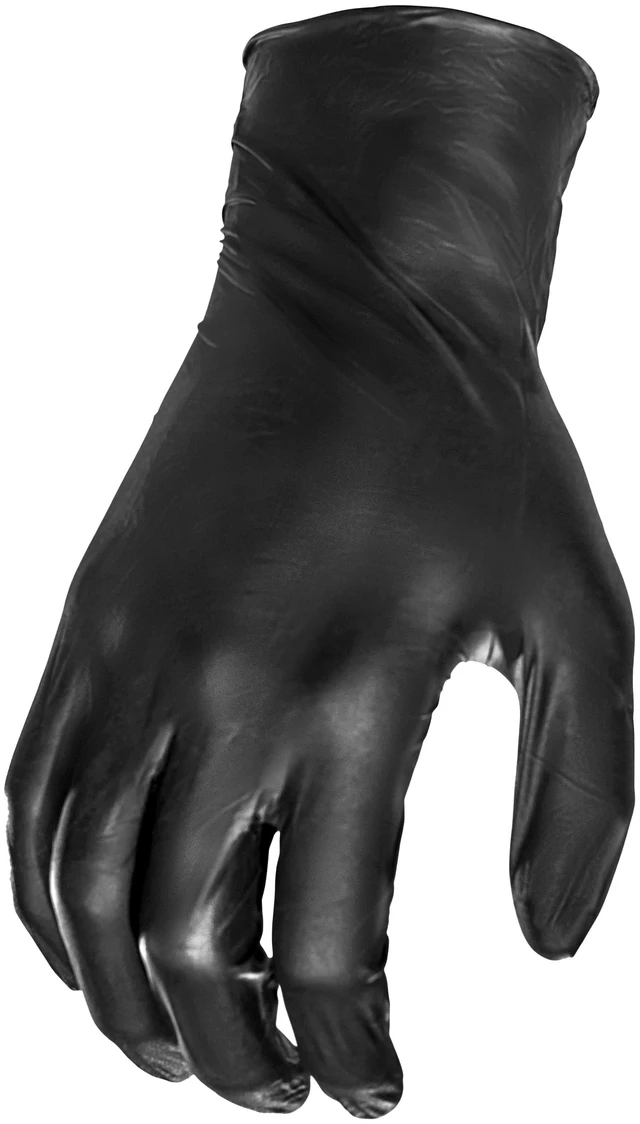 Alt view image 4 of 6 - Grease Monkey Disposable Nitrile Gloves, Large, Black, Latex Free, 3 Pack (20 Count)