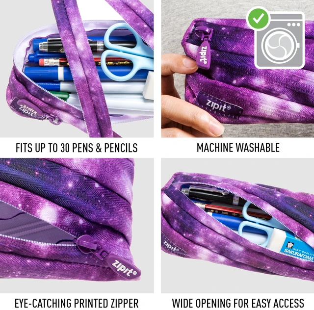 Alt view image 3 of 5 - ZIPIT Colorz Purple Pencil Case for College and Office