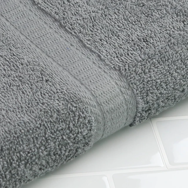 Alt view image 2 of 7 - Mainstays Basic Hand Towel, 4 Pack, Soft, 100% Cotton, Highly Absorbent, Grey