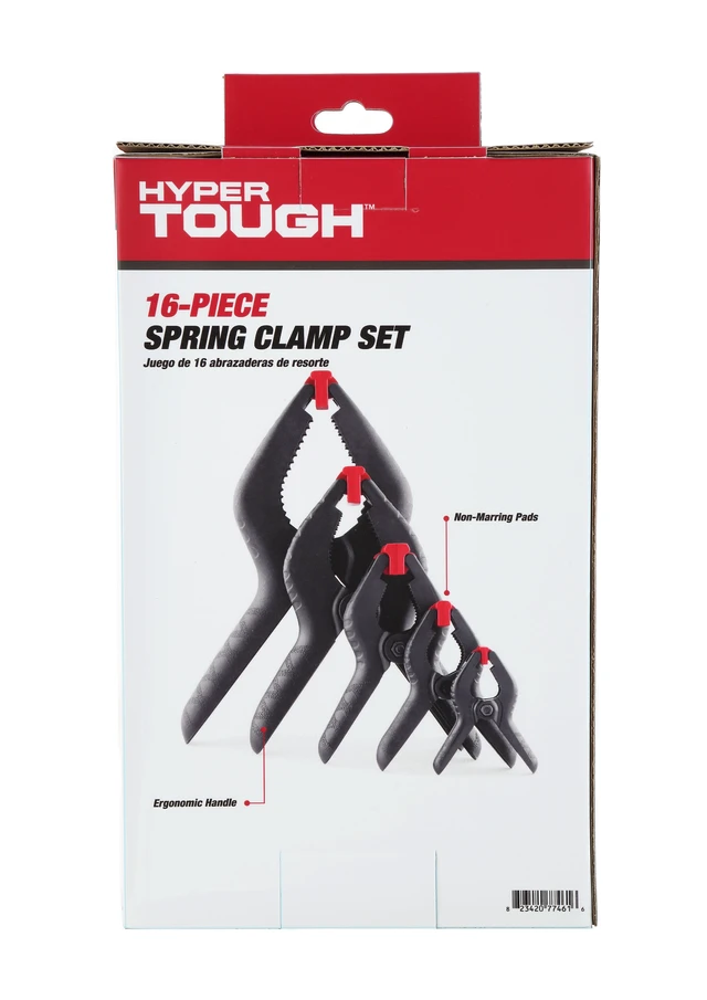 Alt view image 4 of 6 - Hyper Tough 16-Piece Assorted Spring Clamp Set TG60600C