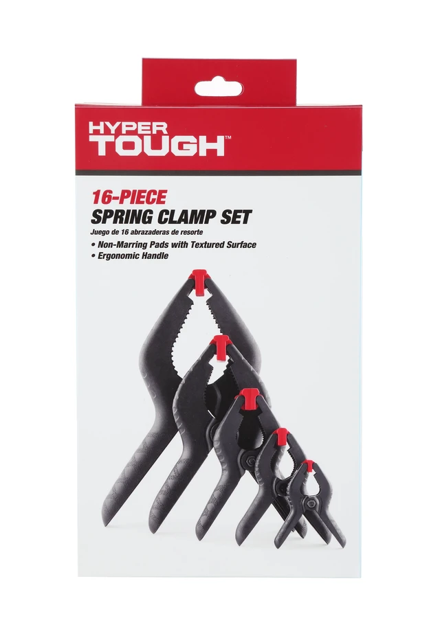 Alt view image 5 of 6 - Hyper Tough 16-Piece Assorted Spring Clamp Set TG60600C
