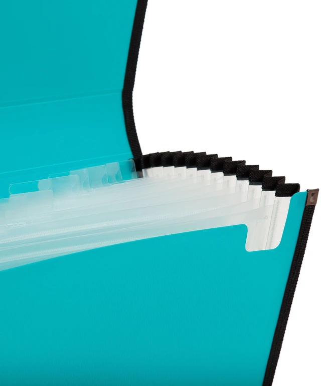 Alt view image 6 of 6 - U Brands 13 Pocket Performance Poly Expandable File Folder, Teal