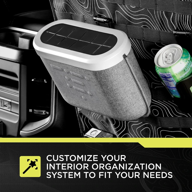 Alt view image 2 of 6 - Auto Drive Universal Fit Vehicle Trash Can with Headrest Attachment