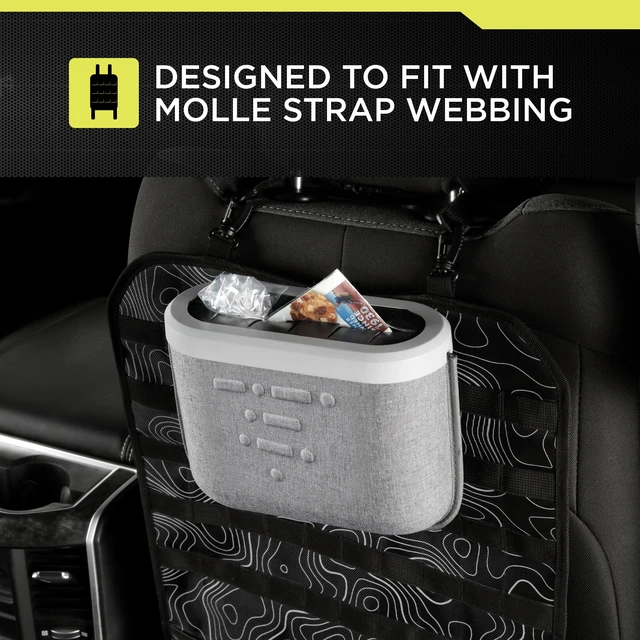 Alt view image 6 of 6 - Auto Drive Universal Fit Vehicle Trash Can with Headrest Attachment