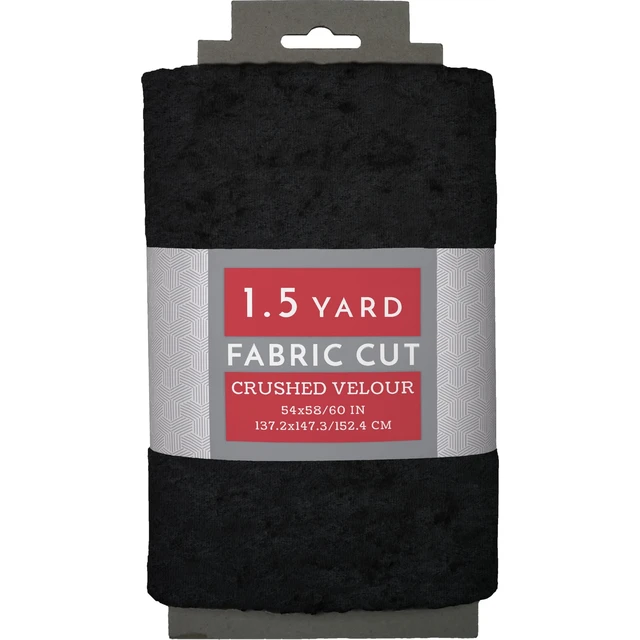 Alt view image 3 of 4 - David Textiles 58" x 1.5yd Polyester Crushed Panne Velvet Precut Fabric, Black