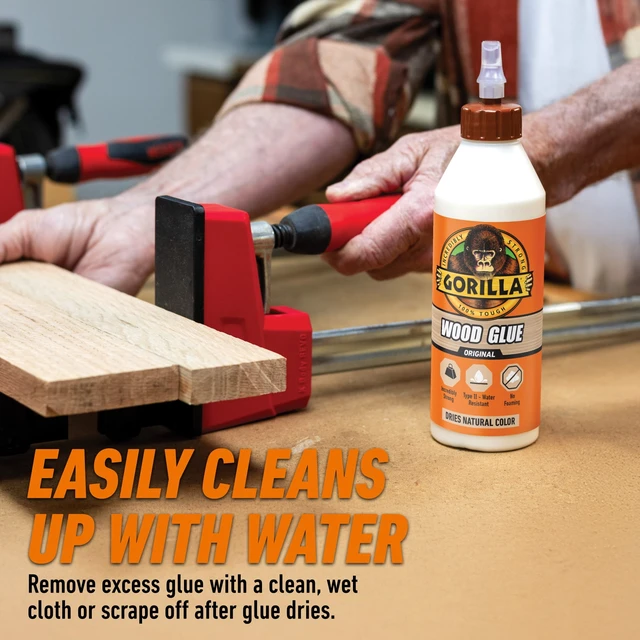 Alt view image 3 of 5 - Gorilla Glue 18oz Wood Glue, White/Cream, 1.36lb