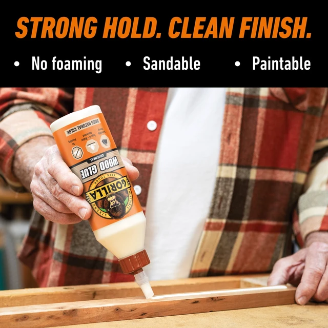 Alt view image 2 of 5 - Gorilla Glue 18oz Wood Glue, White/Cream, 1.36lb