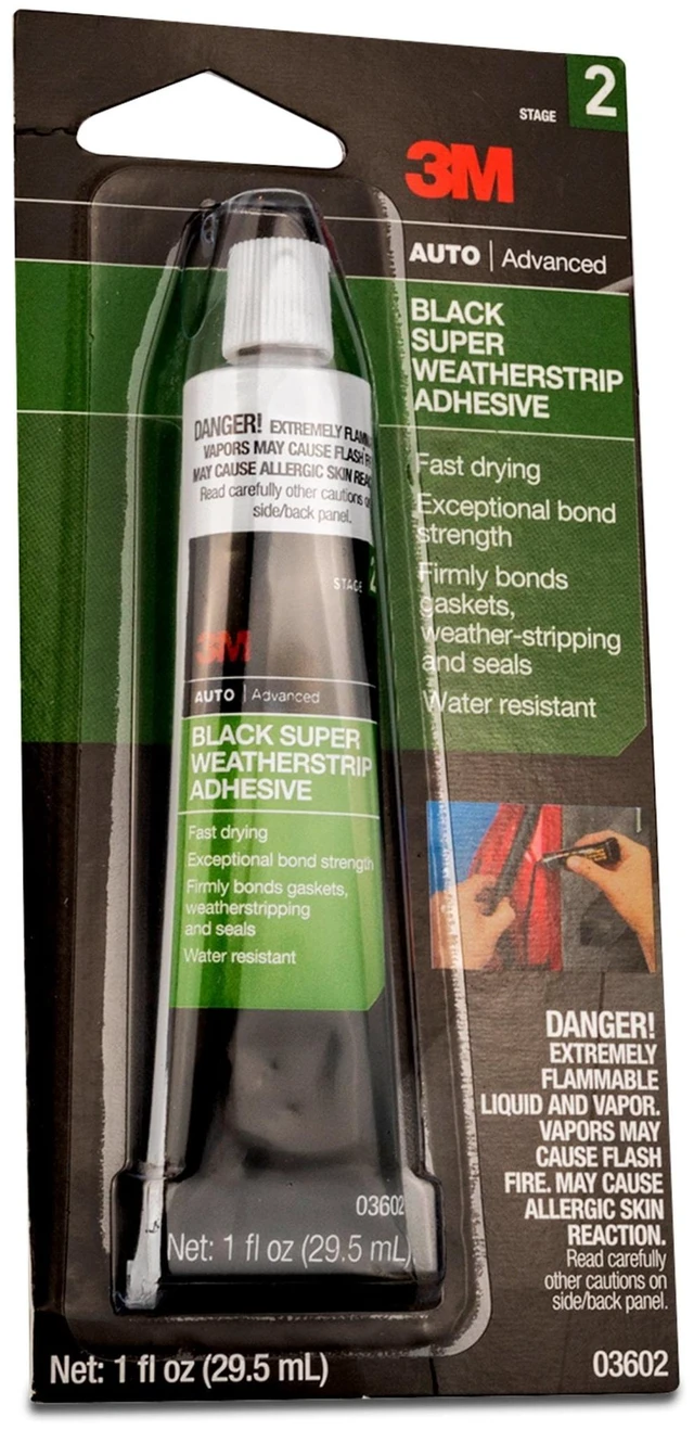 Main image of 3M Black Super Weatherstrip Adhesive 03602, 1 Oz, 24 per Case