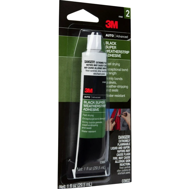 Alt view image 4 of 5 - 3M Black Super Weatherstrip Adhesive 03602, 1 Oz, 24 per Case