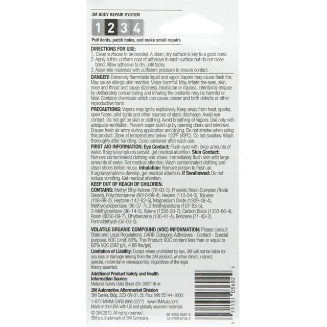Alt view image 2 of 5 - 3M Black Super Weatherstrip Adhesive 03602, 1 Oz, 24 per Case