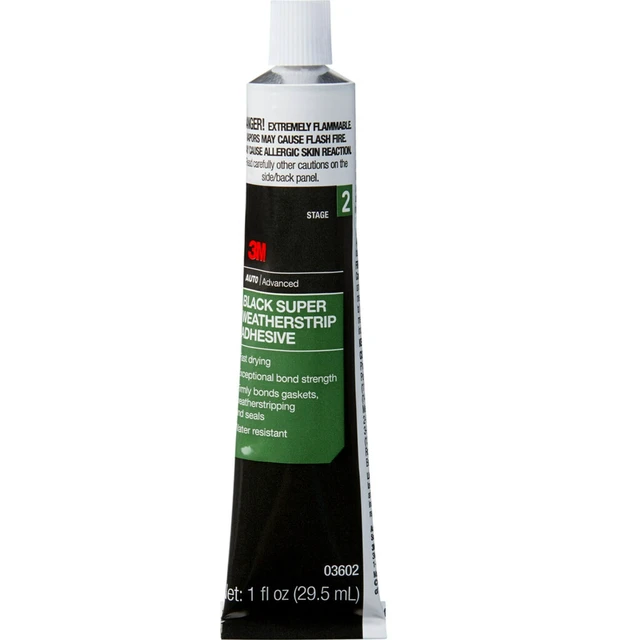 Alt view image 3 of 5 - 3M Black Super Weatherstrip Adhesive 03602, 1 Oz, 24 per Case