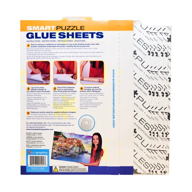 Alt view image 6 of 6 - Eurographics Individual Puzzle Glue Sheets, 8 Sheets