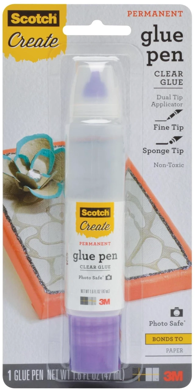 Main image of Scotch Scrapbook Glue with 2-Way Applicator, Clear, 1.6oz, 1 Each