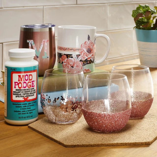 Alt view image 5 of 5 - Mod Podge Dishwasher Safe Sealer, Glue & Finish, Gloss, Clear, 8fl oz
