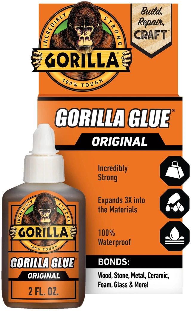 Main image of Gorilla Glue Original Brown Polyurethane Glue, 2oz Bottle