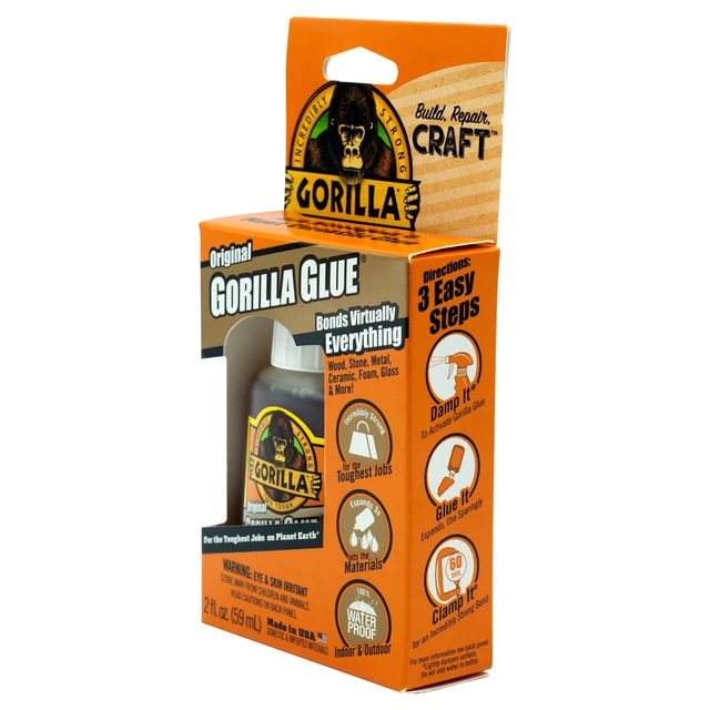 Alt view image 4 of 5 - Gorilla Glue Original Brown Polyurethane Glue, 2oz Bottle