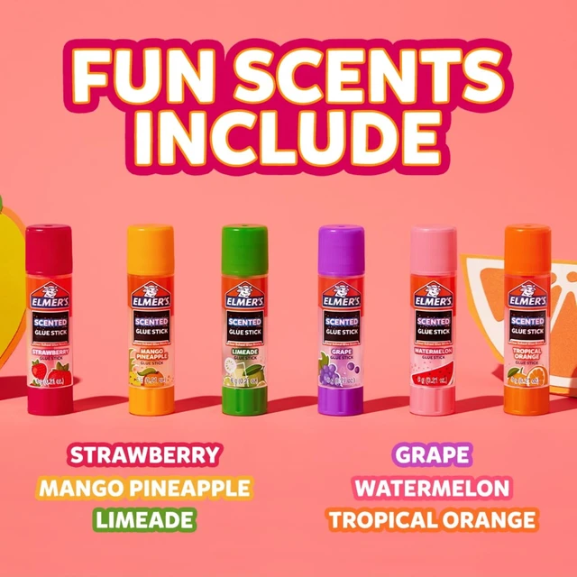 Alt view image 6 of 6 - Elmer's Scented Glue Sticks Variety Pack, Nontoxic Safe School Glue, 6g, 12 Count