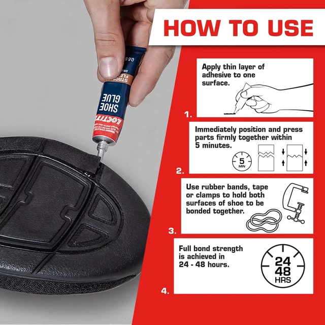 Alt view image 5 of 5 - Loctite Shoe Glue, Clear, 0.6 fl oz, Pack of 1