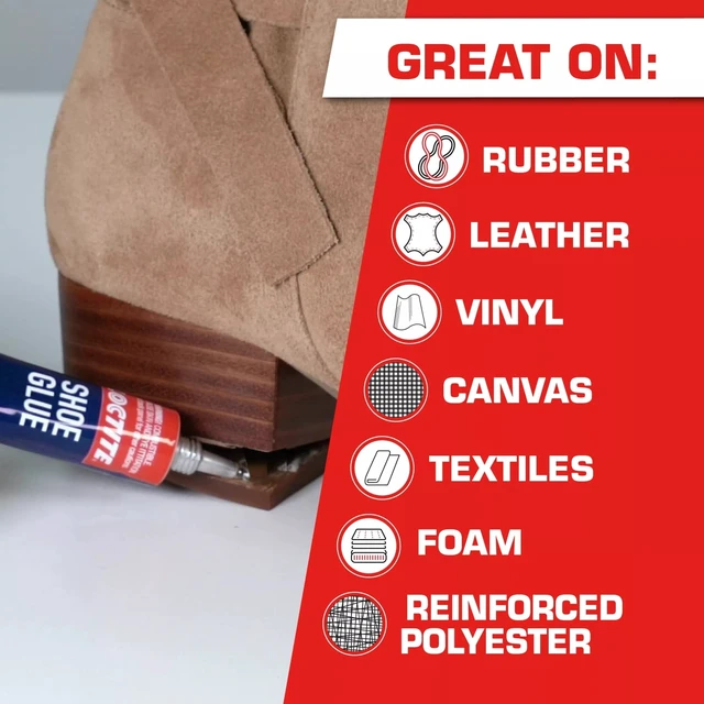 Alt view image 4 of 5 - Loctite Shoe Glue, Clear, 0.6 fl oz, Pack of 1