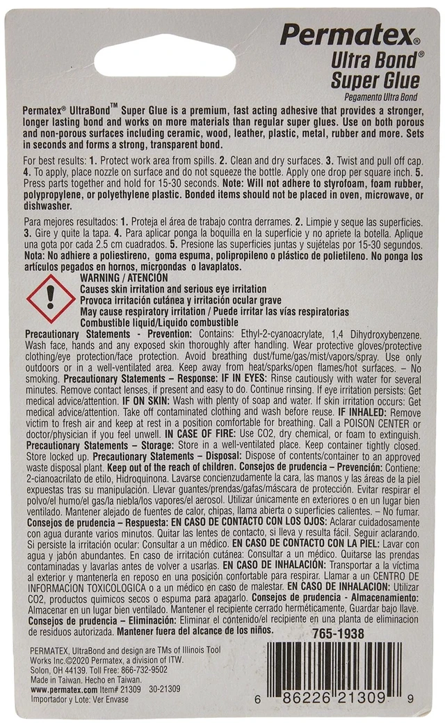 Alt view image 2 of 2 - Permatex 21309 5g Ultra Bond Super Glue