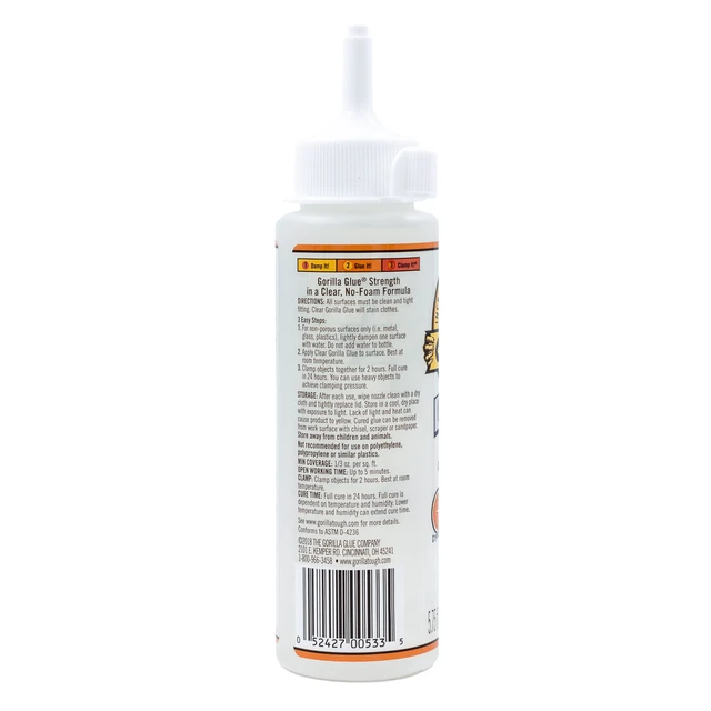 Alt view image 3 of 5 - Gorilla Clear Glue 5.75Ounce Bottle 24Hour Dry Time