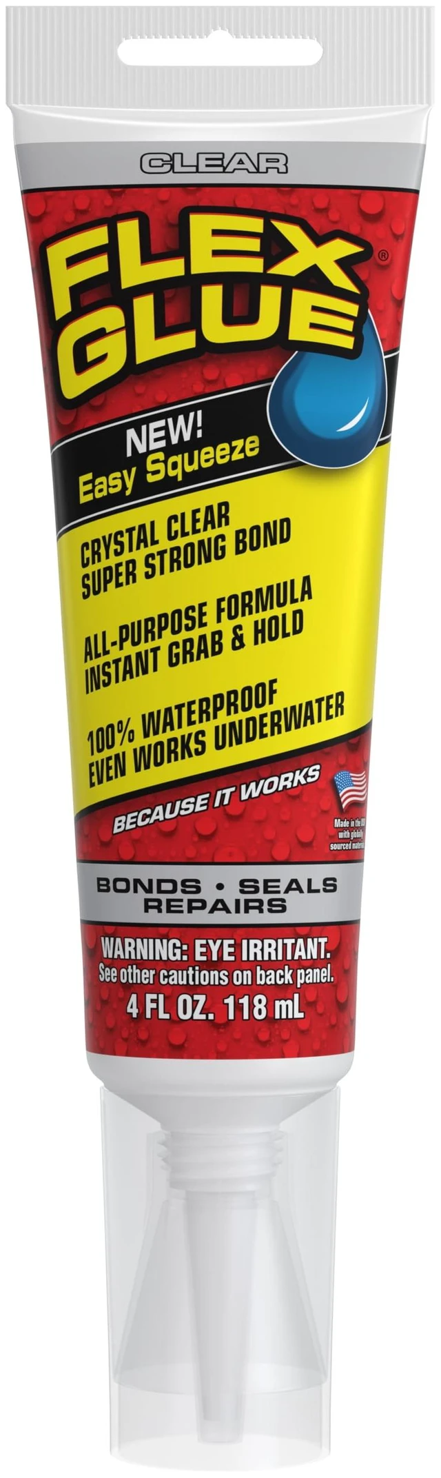 Main image of Flex Seal Flex Glue 4 Ounce Clear Strong Rubberized Adhesive