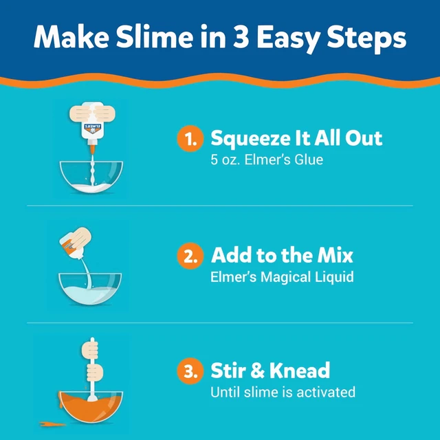 Alt view image 3 of 6 - Elmer's Glow-in-the-Dark Slime Kit, 4 Count, Assorted Colors, with Glue Slime Activator