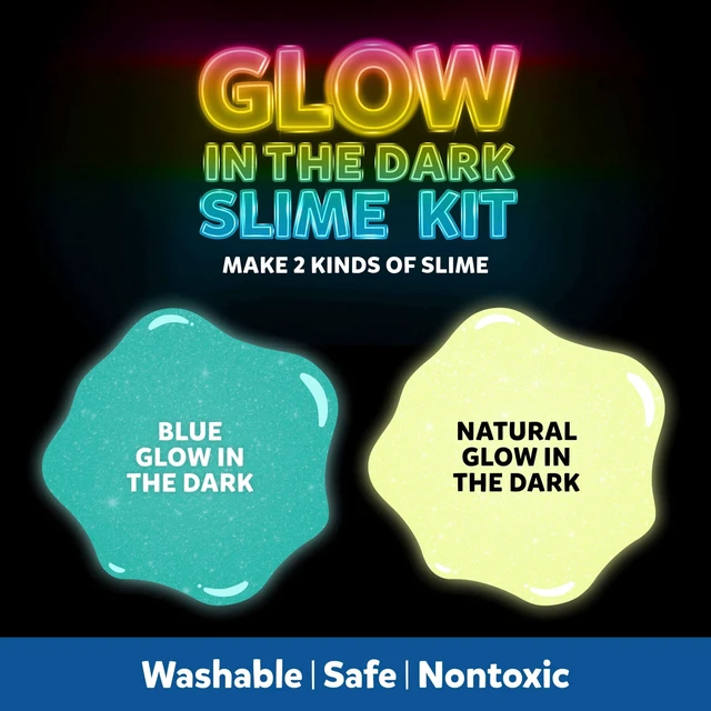 Alt view image 6 of 6 - Elmer's Glow-in-the-Dark Slime Kit, 4 Count, Assorted Colors, with Glue Slime Activator