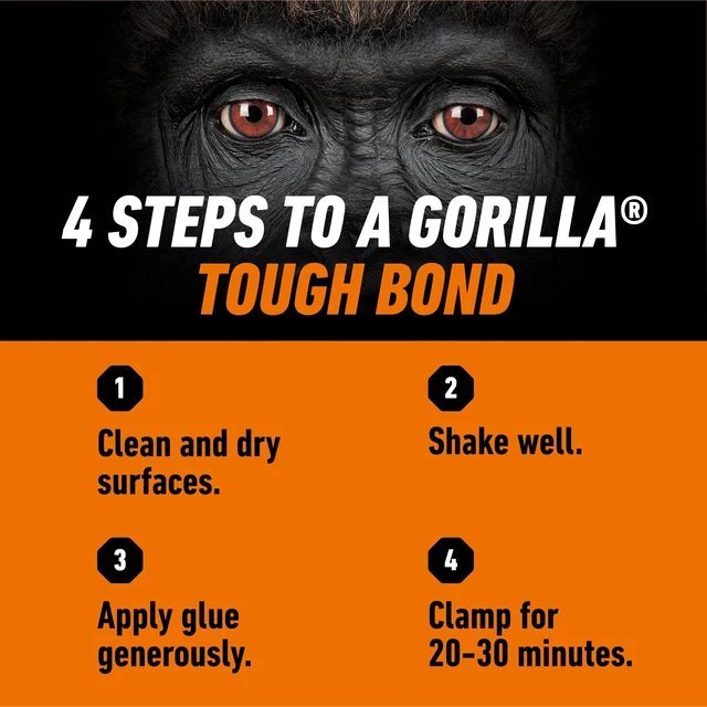 Alt view image 4 of 6 - Gorilla Glue 18oz Ultimate Wood Glue Off-White