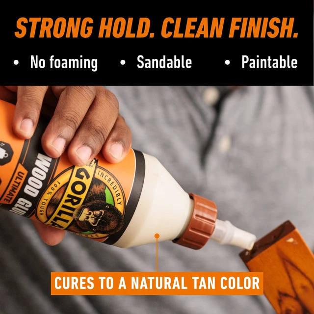 Alt view image 5 of 6 - Gorilla Glue 18oz Ultimate Wood Glue Off-White