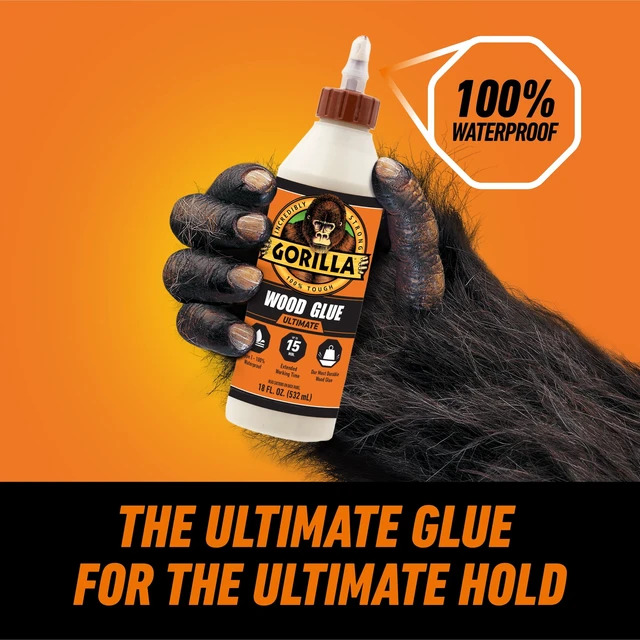 Alt view image 2 of 6 - Gorilla Glue 18oz Ultimate Wood Glue Off-White
