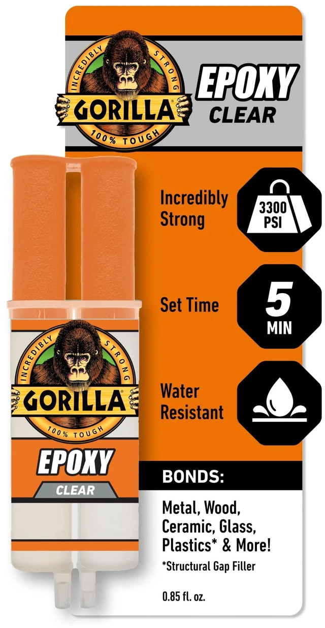 Main image of Gorilla Glue Epoxy Resin and Hardener Clear 0.85oz Syringe