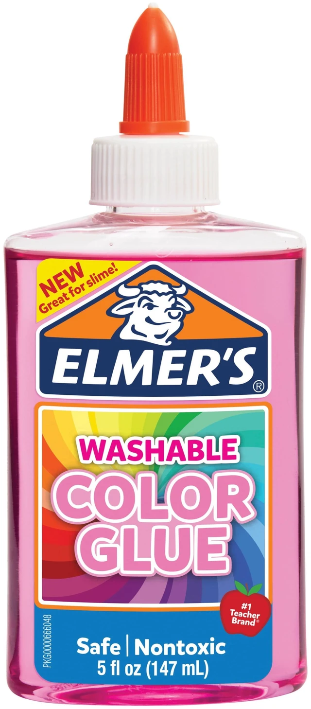 Main image of Elmer's Washable Translucent Color Glue, Pink, 5oz, Great for Making Slime
