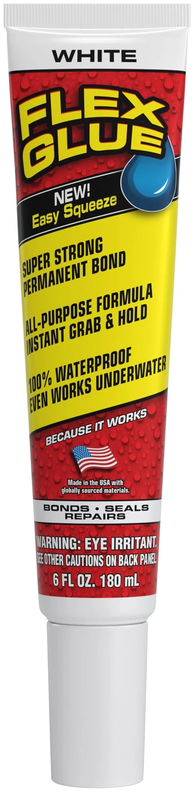 Main image of Flex Glue Strong Rubberized Waterproof Adhesive, 6 oz, White
