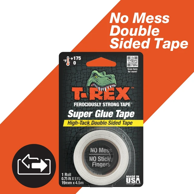 Main image of T-Rex Double Sided Super Glue Tape, Clear, 0.75in x 5yd