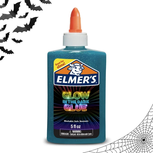Main image of Elmer's 5oz Glow-in-the-Dark Liquid Glue, Washable, Blue, for Slime Making