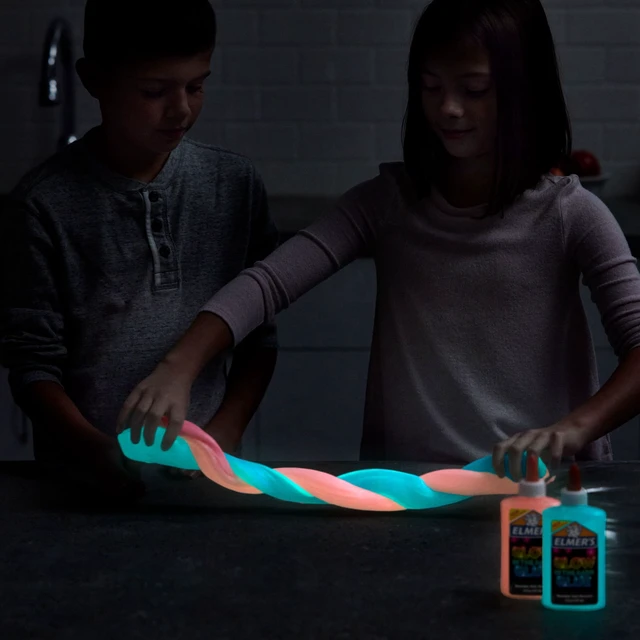 Alt view image 6 of 6 - Elmer's 5oz Glow-in-the-Dark Liquid Glue, Washable, Blue, for Slime Making