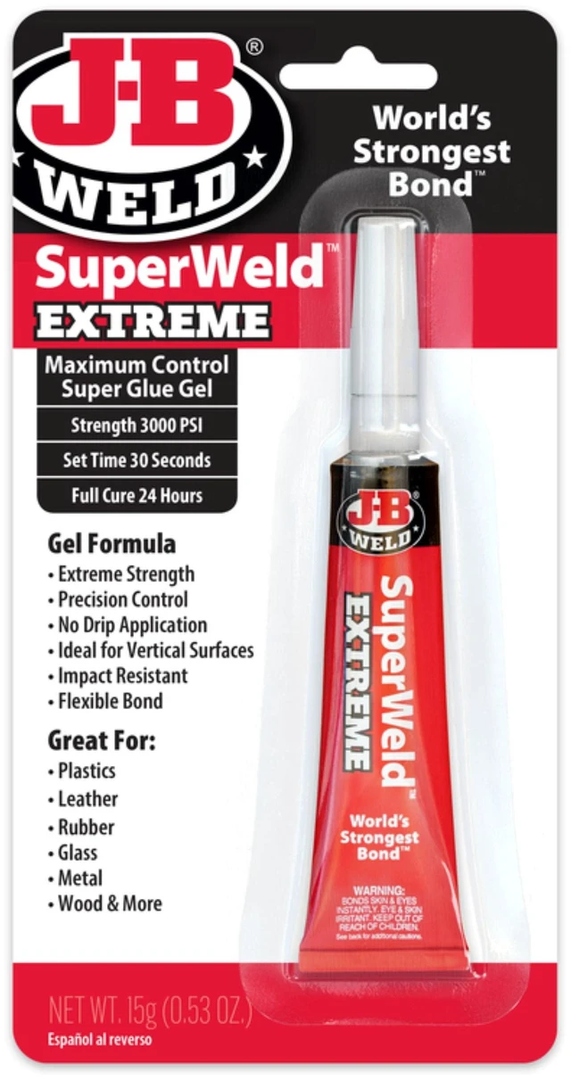Main image of J-B Weld Super Weld Extreme Instant Glue Adhesive, Clear, 0.53oz