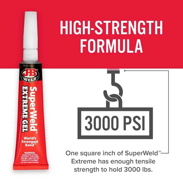 Alt view image 5 of 5 - J-B Weld Super Weld Extreme Instant Glue Adhesive, Clear, 0.53oz