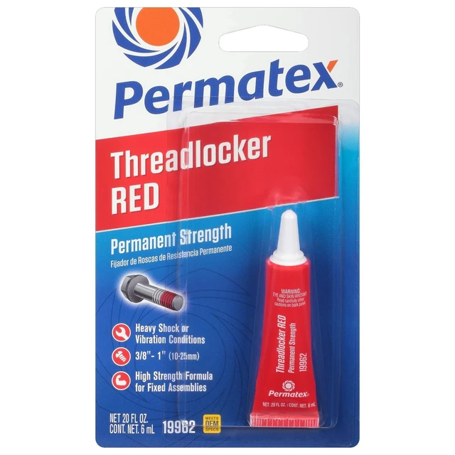 Alt view image 2 of 6 - Permatex 27835 Threadlocker Red Gel, High Strength, 35g
