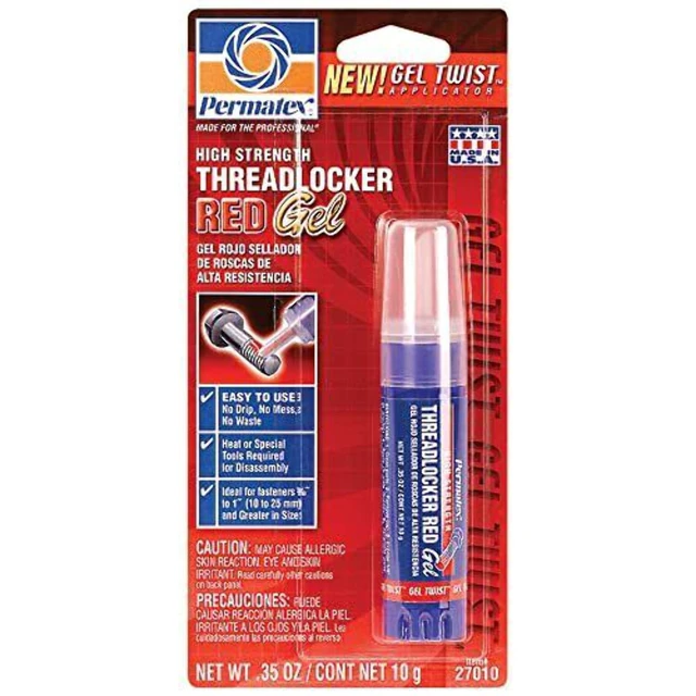 Alt view image 4 of 6 - Permatex 27835 Threadlocker Red Gel, High Strength, 35g