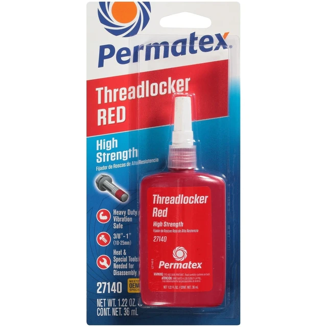 Alt view image 6 of 6 - Permatex 27835 Threadlocker Red Gel, High Strength, 35g