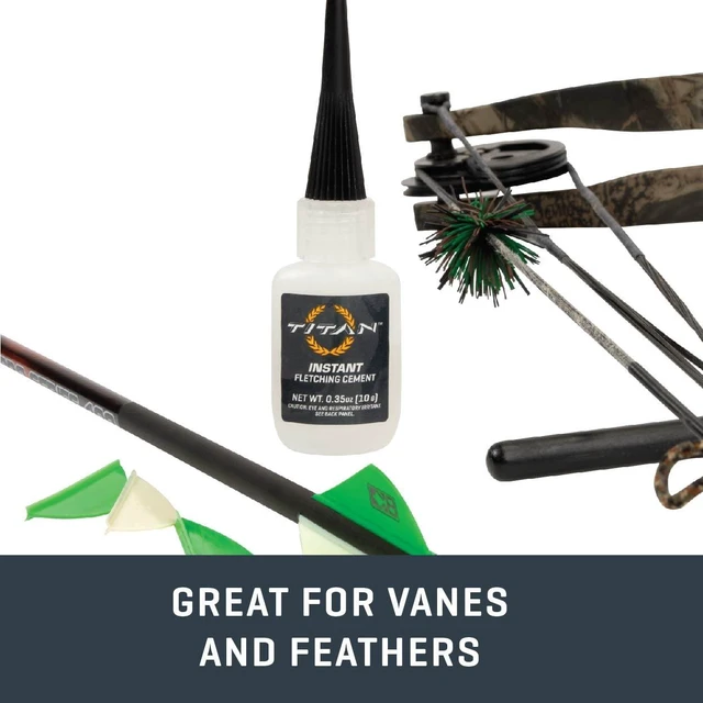Alt view image 4 of 5 - Allen Company Archery Fletching Glue Cement 0.35 oz Clear for Carbon, Fiberglass, Aluminum, Wood Arrows
