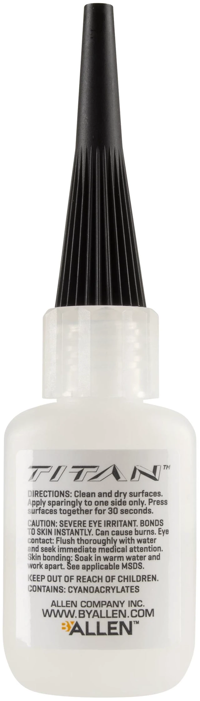 Alt view image 2 of 5 - Allen Company Archery Fletching Glue Cement 0.35 oz Clear for Carbon, Fiberglass, Aluminum, Wood Arrows