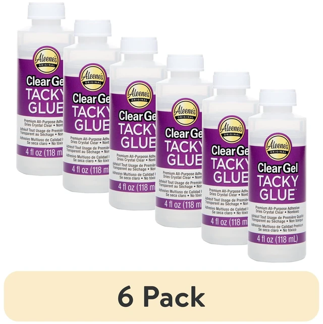 Main image of Aleene's Clear Gel Tacky Glue 6-Pack, 4fl oz, Dries Clear, Premium All-Purpose Adhesive